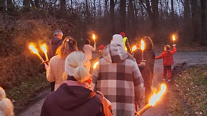 Fackelwanderung an der Kleingartenanlage